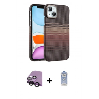 MARSİLYAN™- iPhone 14 Kılıf Doruk Serisi - Siyah Joko Magic 5D Cam + Raze Metal Kamera Lens - SH