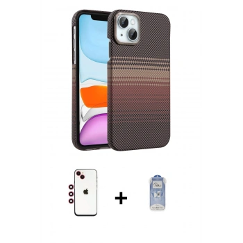 MARSİLYAN™- iPhone 14 Kılıf Doruk Serisi - Siyah Joko Magic 5D Cam + Shine Kamera Lens - KI