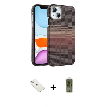 MARSİLYAN™- iPhone 14 Kılıf Doruk Serisi - Siyah Joko Magic 5D Hayalet Cam + Diamond Kamera Lens - KI