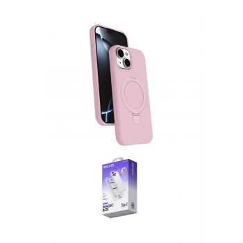 MARSİLYAN™- iPhone 14 Kılıf İz Işık Koleksiyonu - Siyah Bilvis 5in1 3D Magic Cam Ekran Koruyucu