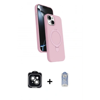 MARSİLYAN™- iPhone 14 Kılıf İz Işık Koleksiyonu - Siyah Joko Magic 5D Cam + PVD Metal Kamera Lens - YL