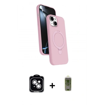 MARSİLYAN™- iPhone 14 Kılıf İz Işık Koleksiyonu - Siyah Joko Magic 5D Hayalet Cam + PVD Metal Kamera Lens - GS