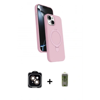MARSİLYAN™- iPhone 14 Kılıf İz Işık Koleksiyonu - Siyah Joko Magic 5D Hayalet Cam + PVD Metal Kamera Lens - TU