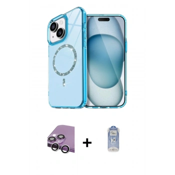 MARSİLYAN™- iPhone 14 Kılıf Kıvılcım Form Prime - Siyah Joko Magic 5D Cam + Raze Metal Kamera Lens - GS