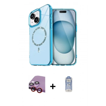 MARSİLYAN™- iPhone 14 Kılıf Kıvılcım Form Prime - Siyah Joko Magic 5D Cam + Raze Metal Kamera Lens - KI
