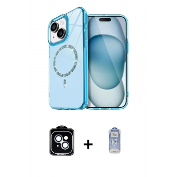 MARSİLYAN™- iPhone 14 Kılıf Kıvılcım Form Prime - Siyah Joko Magic 5D Cam + PVD Metal Kamera Lens - MI