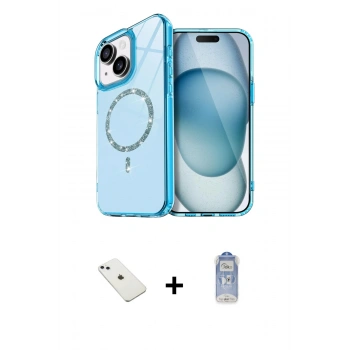 MARSİLYAN™- iPhone 14 Kılıf Kıvılcım Form Prime - Siyah Joko Magic 5D Cam + Diamond Kamera Lens - SABE