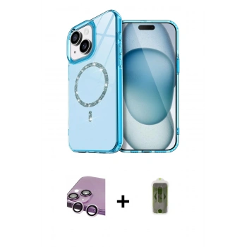 MARSİLYAN™- iPhone 14 Kılıf Kıvılcım Form Prime - Siyah Joko Magic 5D Hayalet Cam + Raze Metal Kamera Lens - MR