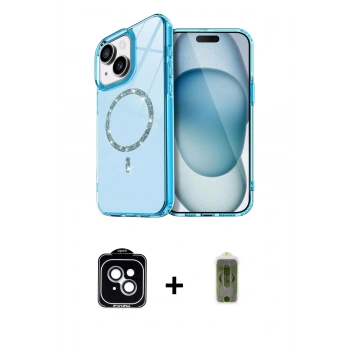 MARSİLYAN™- iPhone 14 Kılıf Kıvılcım Form Prime - Siyah Joko Magic 5D Hayalet Cam + PVD Metal Kamera Lens - MI