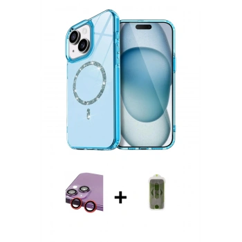 MARSİLYAN™- iPhone 14 Kılıf Kıvılcım Form Prime - Siyah Joko Magic 5D Hayalet Cam + Raze Metal Kamera Lens - KI