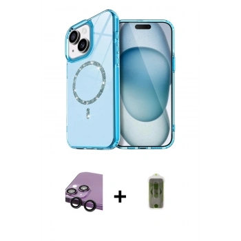 MARSİLYAN™- iPhone 14 Kılıf Kıvılcım Form Prime - Siyah Joko Magic 5D Hayalet Cam + Raze Metal Kamera Lens - SH