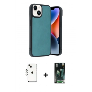 MARSİLYAN™- iPhone 14 Kılıf Kıvılcım Işık Serisi - Şeffaf 360 Full Body Arka Koruyucu + Shine Kamera Lens - SH