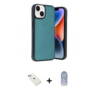MARSİLYAN™- iPhone 14 Kılıf Kıvılcım Işık Serisi - Siyah Joko Magic 5D Cam + Diamond Kamera Lens - KI