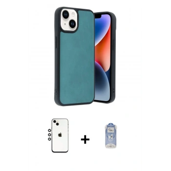 MARSİLYAN™- iPhone 14 Kılıf Kıvılcım Işık Serisi - Siyah Joko Magic 5D Cam + Shine Kamera Lens - GS