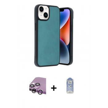 MARSİLYAN™- iPhone 14 Kılıf Kıvılcım Işık Serisi - Siyah Joko Magic 5D Cam + Raze Metal Kamera Lens - MR