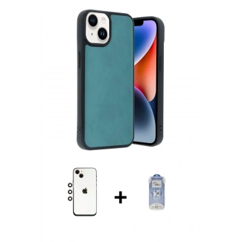 MARSİLYAN™- iPhone 14 Kılıf Kıvılcım Işık Serisi - Siyah Joko Magic 5D Cam + Shine Kamera Lens - GI