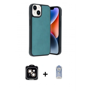 MARSİLYAN™- iPhone 14 Kılıf Kıvılcım Işık Serisi - Siyah Joko Magic 5D Cam + PVD Metal Kamera Lens - TU