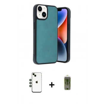 MARSİLYAN™- iPhone 14 Kılıf Kıvılcım Işık Serisi - Siyah Joko Magic 5D Hayalet Cam + Shine Kamera Lens - YL