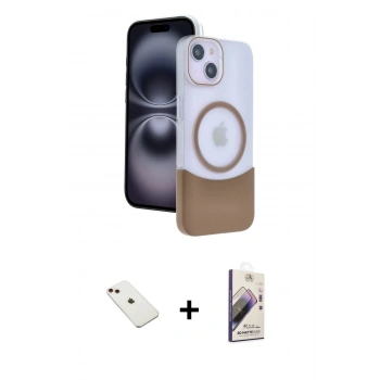 MARSİLYAN™- iPhone 14 Kılıf Kozmos Form Özel Seri - Siyah Bilvis 3D Mat Cam Ekran Koruyucu + Diamond Kamera Lens - KI