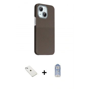 MARSİLYAN™- iPhone 14 Kılıf Kozmos Klasik Prime - Siyah Joko Magic 5D Cam + Diamond Kamera Lens - SABE
