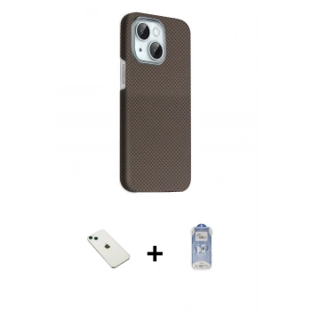 MARSİLYAN™- iPhone 14 Kılıf Kozmos Klasik Prime - Siyah Joko Magic 5D Cam + Diamond Kamera Lens - YL