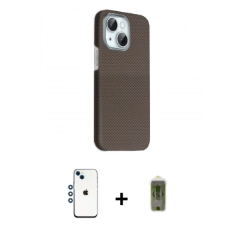 MARSİLYAN™- iPhone 14 Kılıf Kozmos Klasik Prime - Siyah Joko Magic 5D Hayalet Cam + Shine Kamera Lens - MI