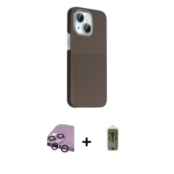 MARSİLYAN™- iPhone 14 Kılıf Kozmos Klasik Prime - Siyah Joko Magic 5D Hayalet Cam + Raze Metal Kamera Lens - MR