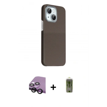 MARSİLYAN™- iPhone 14 Kılıf Kozmos Klasik Prime - Siyah Joko Magic 5D Hayalet Cam + Raze Metal Kamera Lens - SH