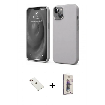 MARSİLYAN™- iPhone 14 Kılıf Kozmos Yansıma Özel Seri - Siyah Bilvis 3D Cam Ekran Koruyucu + Diamond Kamera Lens - KI