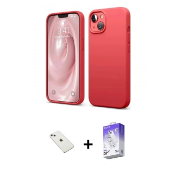 MARSİLYAN™- iPhone 14 Kılıf Kozmos Yansıma Özel Seri - Siyah Bilvis 5in1 3D Magic Cam Ekran Koruyucu + Diamond Kamera Lens - SABE