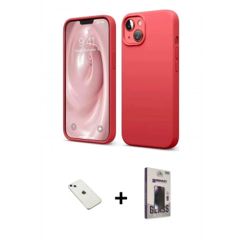 MARSİLYAN™- iPhone 14 Kılıf Kozmos Yansıma Özel Seri - Siyah Bilvis Hayalet Cam Ekran Koruyucu + Diamond Kamera Lens - SABE