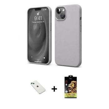 MARSİLYAN™- iPhone 14 Kılıf Kozmos Yansıma Özel Seri - Siyah Buffer Cam Ekran Koruyucu + Diamond Kamera Lens - YL