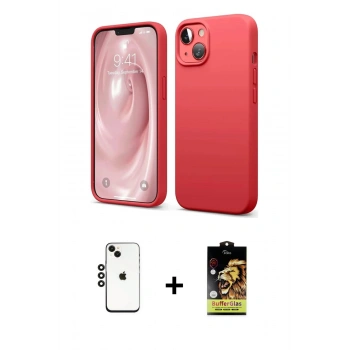 MARSİLYAN™- iPhone 14 Kılıf Kozmos Yansıma Özel Seri - Siyah Buffer Cam Ekran Koruyucu + Shine Kamera Lens - SH
