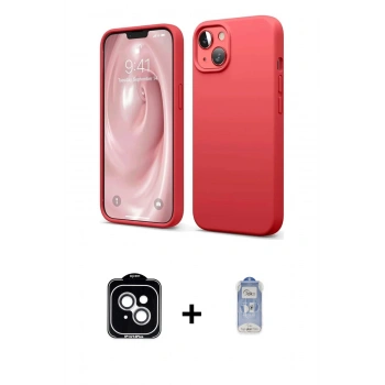 MARSİLYAN™- iPhone 14 Kılıf Kozmos Yansıma Özel Seri - Siyah Joko Magic 5D Cam + PVD Metal Kamera Lens - GS