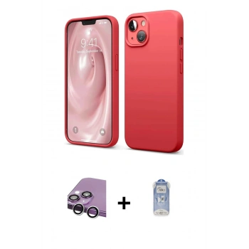 MARSİLYAN™- iPhone 14 Kılıf Kozmos Yansıma Özel Seri - Siyah Joko Magic 5D Cam + Raze Metal Kamera Lens - GS