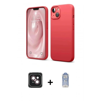 MARSİLYAN™- iPhone 14 Kılıf Kozmos Yansıma Özel Seri - Siyah Joko Magic 5D Cam + PVD Metal Kamera Lens - PE
