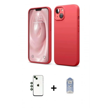 MARSİLYAN™- iPhone 14 Kılıf Kozmos Yansıma Özel Seri - Siyah Joko Magic 5D Cam + Shine Kamera Lens - YL