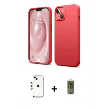 MARSİLYAN™- iPhone 14 Kılıf Kozmos Yansıma Özel Seri - Siyah Joko Magic 5D Hayalet Cam + Shine Kamera Lens - GS