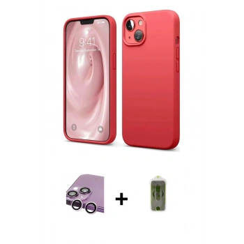 MARSİLYAN™- iPhone 14 Kılıf Kozmos Yansıma Özel Seri - Siyah Joko Magic 5D Hayalet Cam + Raze Metal Kamera Lens - MR