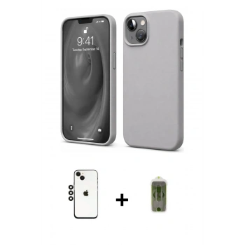 MARSİLYAN™- iPhone 14 Kılıf Kozmos Yansıma Özel Seri - Siyah Joko Magic 5D Hayalet Cam + Shine Kamera Lens - SH