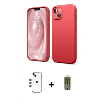 MARSİLYAN™- iPhone 14 Kılıf Kozmos Yansıma Özel Seri - Siyah Joko Magic 5D Hayalet Cam + Shine Kamera Lens - YL