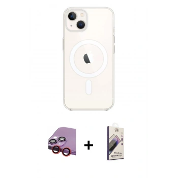 MARSİLYAN™- iPhone 14 Kılıf Kutup Klasik Serisi - Siyah Bilvis 3D Mat Cam Ekran Koruyucu + Raze Metal Kamera Lens - KI