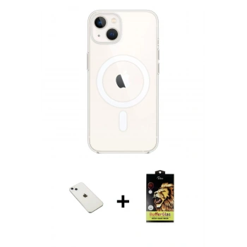 MARSİLYAN™- iPhone 14 Kılıf Kutup Klasik Serisi - Siyah Buffer Cam Ekran Koruyucu + Diamond Kamera Lens - SABE