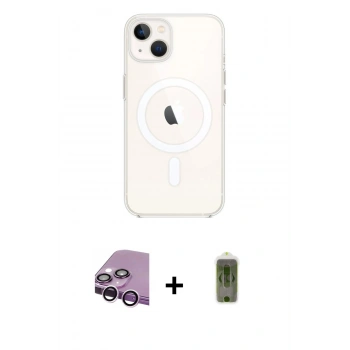 MARSİLYAN™- iPhone 14 Kılıf Kutup Klasik Serisi - Siyah Joko Magic 5D Hayalet Cam + Raze Metal Kamera Lens - MR