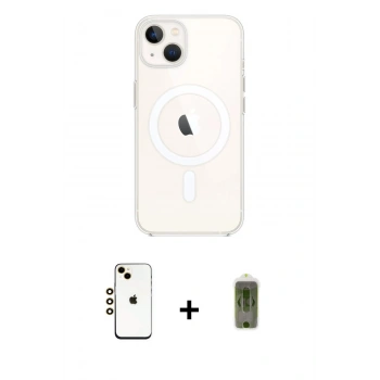 MARSİLYAN™- iPhone 14 Kılıf Kutup Klasik Serisi - Siyah Joko Magic 5D Hayalet Cam + Shine Kamera Lens - GD