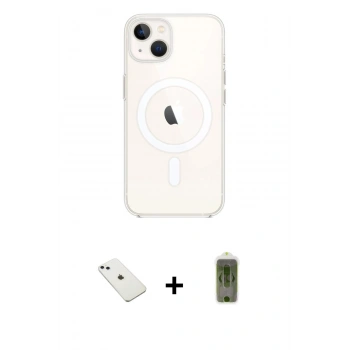 MARSİLYAN™- iPhone 14 Kılıf Kutup Klasik Serisi - Siyah Joko Magic 5D Hayalet Cam + Diamond Kamera Lens - SABE