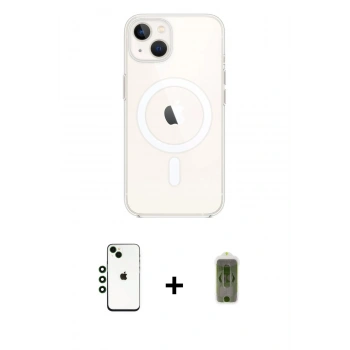 MARSİLYAN™- iPhone 14 Kılıf Kutup Klasik Serisi - Siyah Joko Magic 5D Hayalet Cam + Shine Kamera Lens - YL