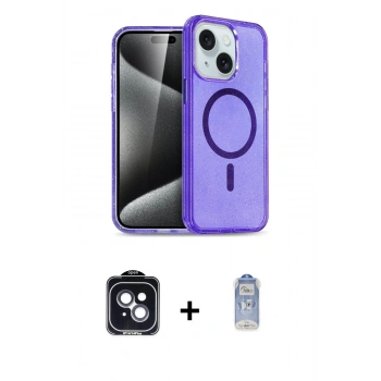 MARSİLYAN™- iPhone 14 Kılıf Nova Asil Prime - Siyah Joko Magic 5D Cam + PVD Metal Kamera Lens - SH