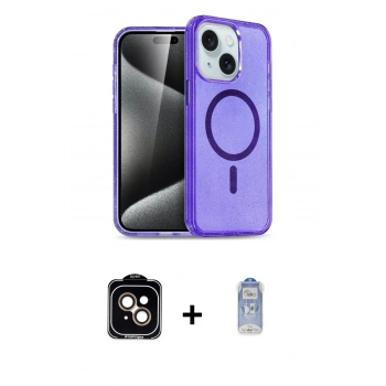 MARSİLYAN™- iPhone 14 Kılıf Nova Asil Prime - Siyah Joko Magic 5D Cam + PVD Metal Kamera Lens - TU