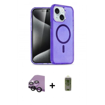 MARSİLYAN™- iPhone 14 Kılıf Nova Asil Prime - Siyah Joko Magic 5D Hayalet Cam + Raze Metal Kamera Lens - SH